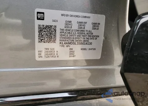 2025 Buick Encore Gx Sport Touring из США, поврежденный, VIN KL4AMDSL3SB014130